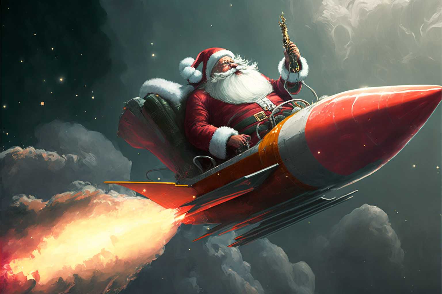 Der Weihnachtsmann kommt in Österreich mit Raketenantrieb